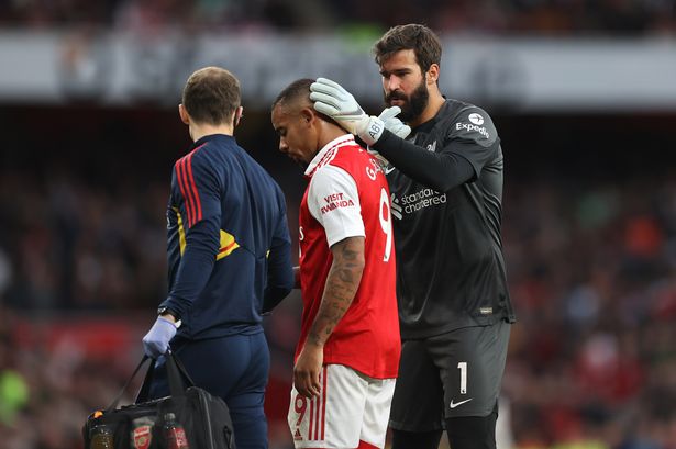 Gabriel Jesus is not in Arsenal training amid injury vs Liverpool