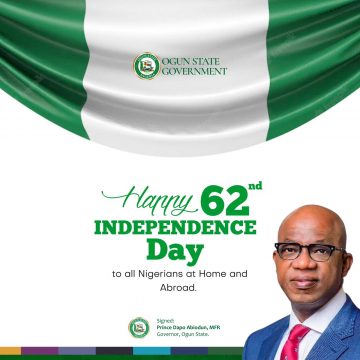 Nigeria at 62: Be hopeful, don’t despair, Gov. Abiodun admonishes