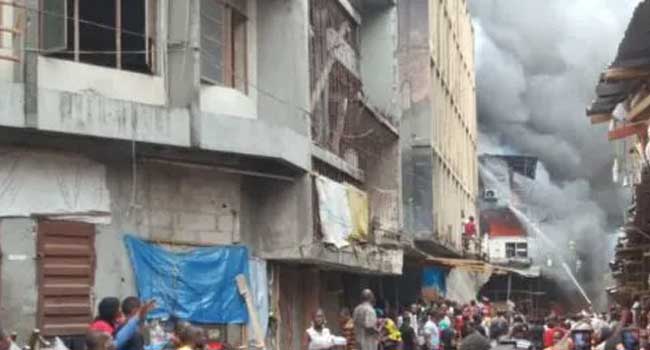 Again, Fire Guts Balogun Market In Lagos, Destroys Properties