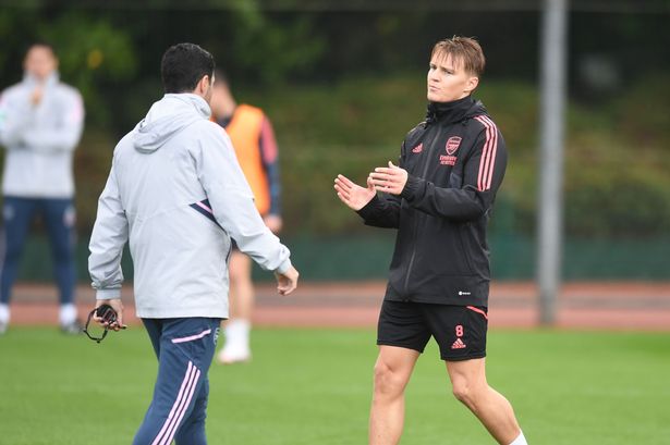 Martin Odegaard, Gabriel and Arsenal players Mikel Arteta will work with during the World Cup