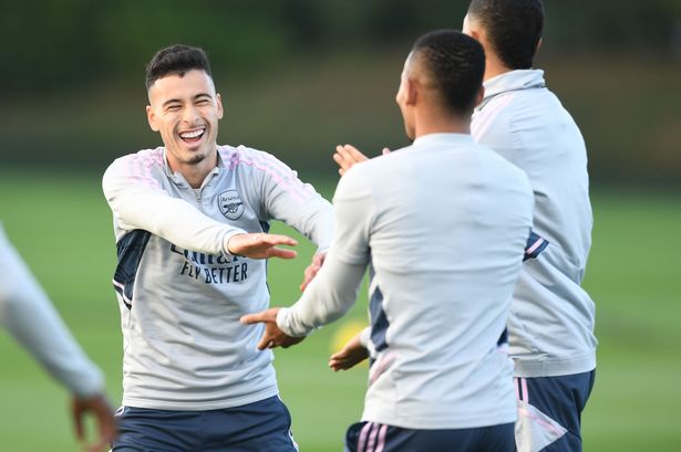 Arsenal football team saw a reaction to Gabriel Martinelli’s Brazil World Cup call-up in training