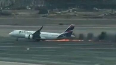 On camera: Peru plane hits vehicle on runway, catches fire |  World news