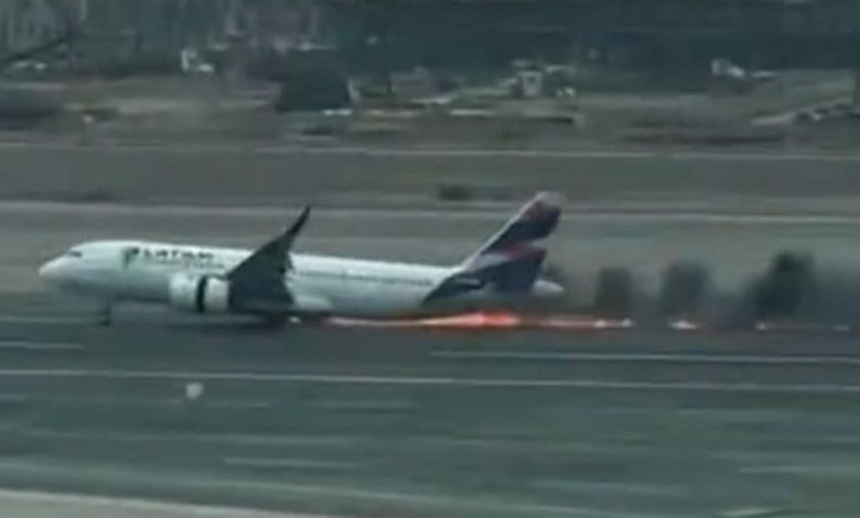 On camera: Peru plane hits vehicle on runway, catches fire |  World news