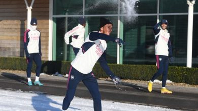 Arsenal training footage reveals Ramsdale’s return, absent stars, ice fight and Tierney move