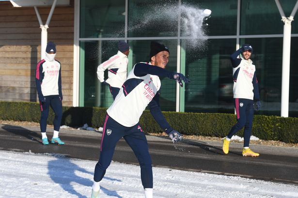 Arsenal training footage reveals Ramsdale’s return, absent stars, ice fight and Tierney move