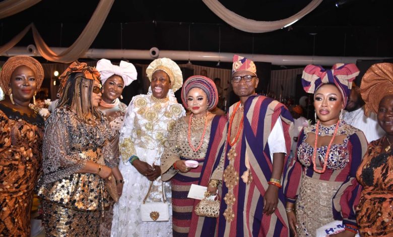 Photos: Pomp & Pageantry As Ooni Of Ife, Esther Ajayi, Siju Iluyomade Others Attend Quincy Ayodele Son’s Wedding