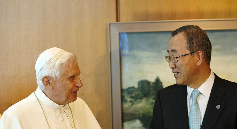 ‘Weakness’ in the pursuit of peace: Guterres pays tribute to former Pope Benedict