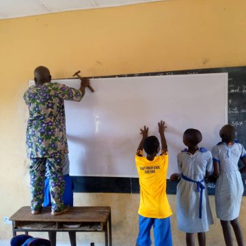 Photos: Ijebu Indigene Association Donates Education Materials To Schools In Ogun