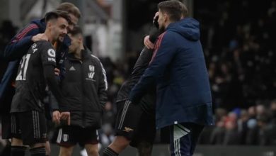 Arsenal pictures show Jorginho’s reaction after what happened to Fabio Vieira against Fulham