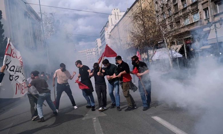 Greece train crash: Police, protesters clash at rally in Athens |  World news