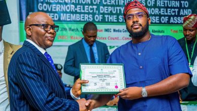 Late Buruji Kashamu’s  26year Old Son, AbdulRasheed Receives INEC Certificate of Return