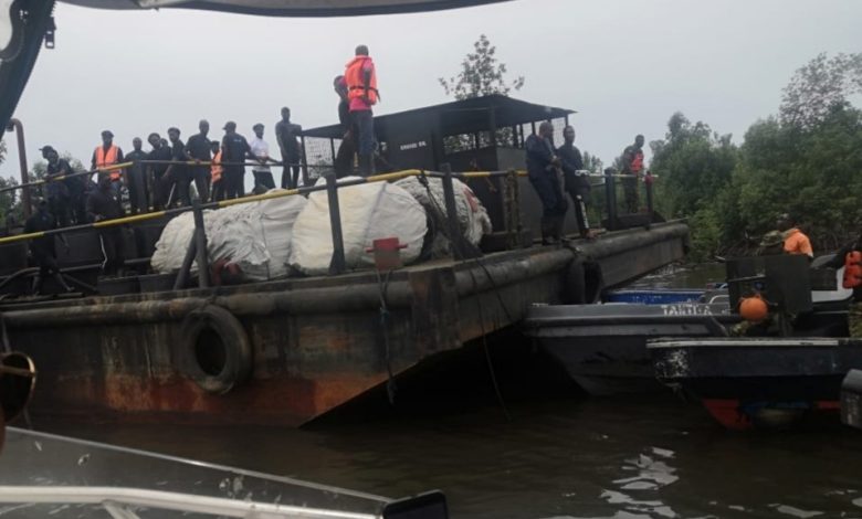 Security Operatives Nab Six Suspected Crude Oil Thieves, Destroys Barge Carrying 600 Barrels Of Crude In Delta