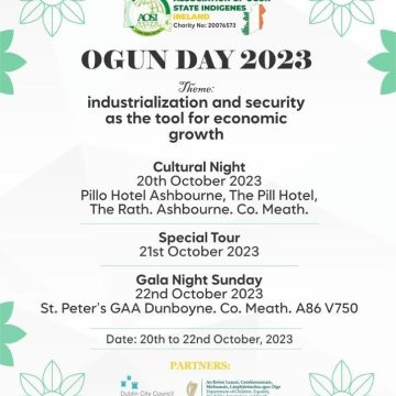 Ogun Indigenes Fixes October 2023 For Socio-Cultural Festival In Ireland