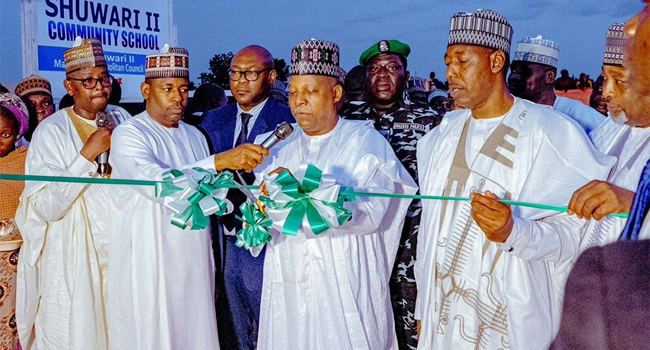 Shettima Flags Off Maiduguri Road Project, Distribution Of Food Items In North-East