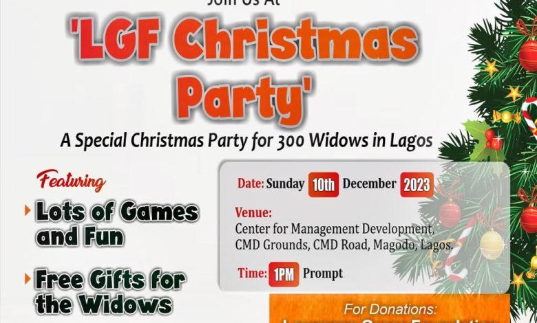 Lawrence Grace Foundation Holds Annual Christmas Party For Widows on Dec 10