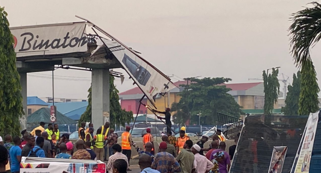 Two Injured As Truck Destroys Section Of Alapere Bridge