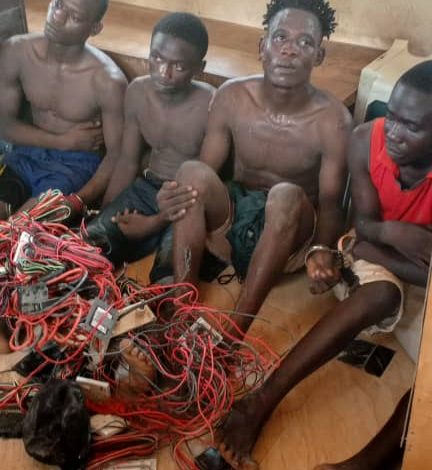 So-Safe Arrests Five For Alleged Robbery, Cable Theft In Ogun