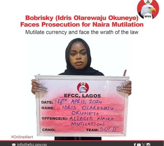 EFCC Grills Bobrisky For Naira Abuse