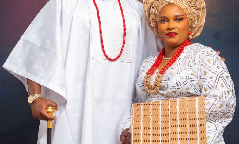 Yewa Paramount Ruler, Oba Olugbenle Confers Chieftaincy Titles On Republic of Ireland Based Accountant, Adeolu Ayankoya, Wife