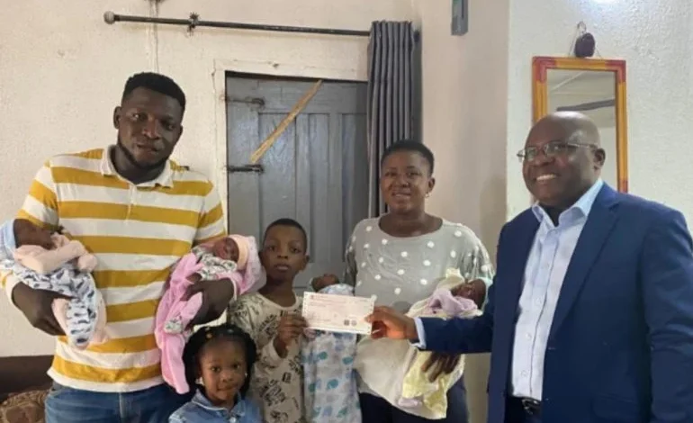 Femi Otedola foundation donates N5m to quadruplet family