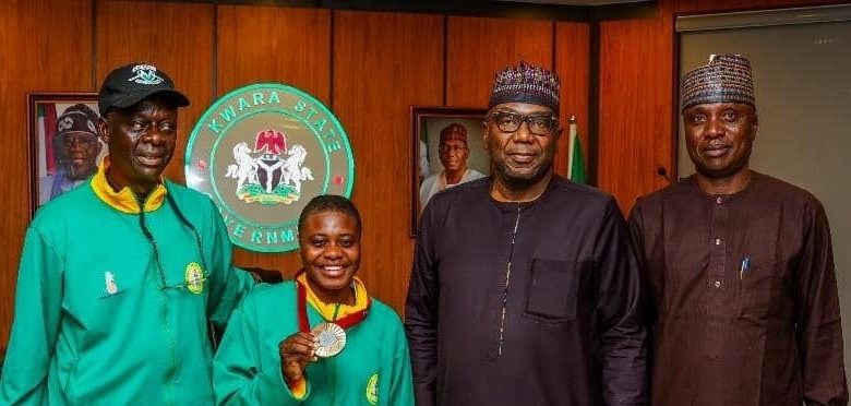 Para-Badminton: Kwara Governor receives Paralympics silver medallist, Bolaji