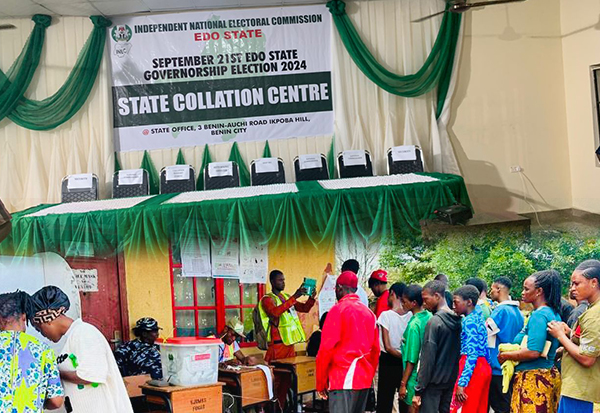 #EdoDecides2024: Security beefed up at INEC office