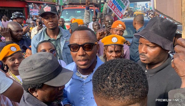 PHOTOS: Sowore joins protest in Lagos