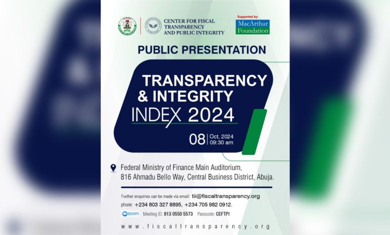 Group to present Transparency Integrity Index on 500 MDAs, 774 LGs