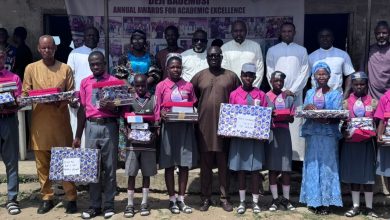 Award-winning journalist, Deji Bademosi, gives back to alma mater; students, teachers get awards