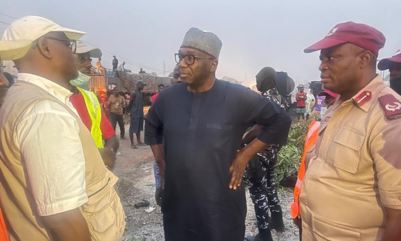 Kwara governor visits scene of Niger petrol tanker explosion