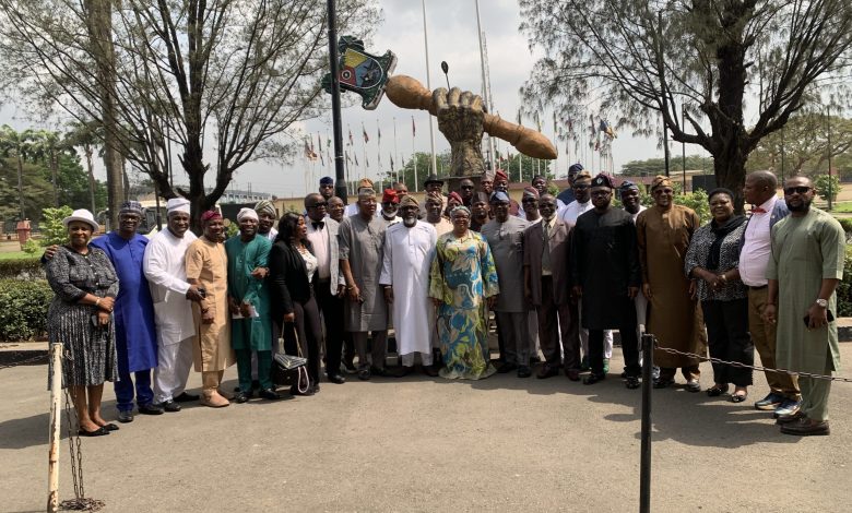 Photos: Obasa absent as security heightened at Lagos State House of Assembly