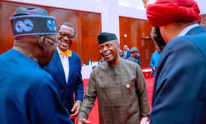 PHOTOS: Tinubu, Osinbajo meet in Tanzania