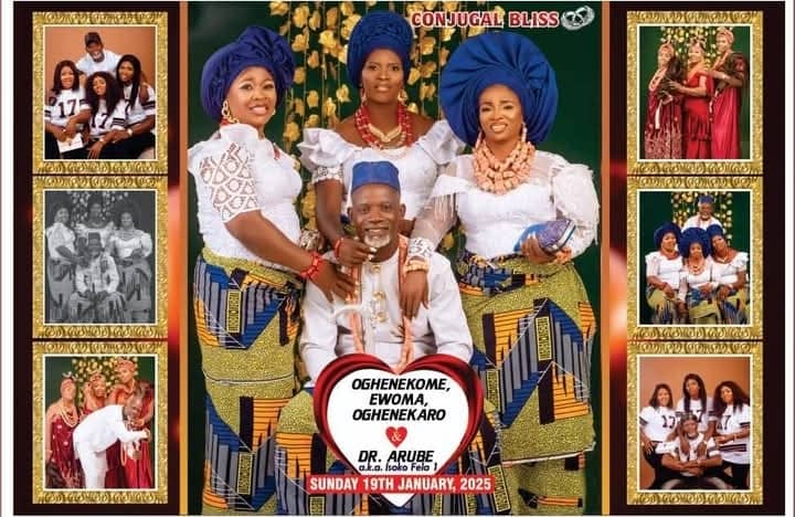 ‘I can satisfy them all’,- Warri singer who married three wives on the same day boasts