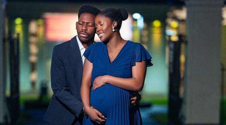 Moses Bliss, wife, welcome first child