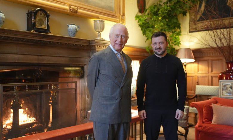 Britain’s King Charles meets Ukraine’s President Zelensky