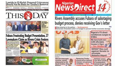 Inside Nigerian newspaper headlines today – Monday, 17 March, 2025