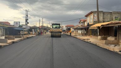 Photos: Asphalt Paving Begins On Akute-Ajuwon Road In Ifo II State Constituency