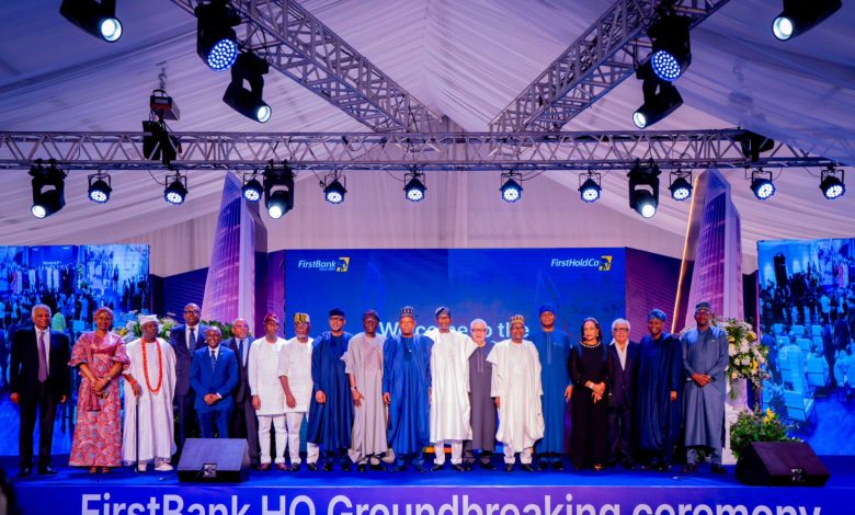 PHOTO STORY: Shettima, Dangote, others join Otedola for groundbreaking ceremony of First Bank headquarters