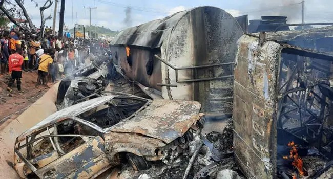 Driver, conductor abscond as bus kills pedestrian, injures 2 Driver, conductor abscond as bus kills pedestrian, injures 2
