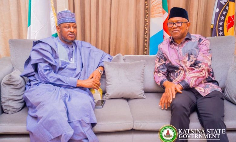 Obi visits Katsina governor, mourns his late mother, Safara’u Barebari Obi visits Katsina governor, mourns his late mother, Safara’u Barebari
