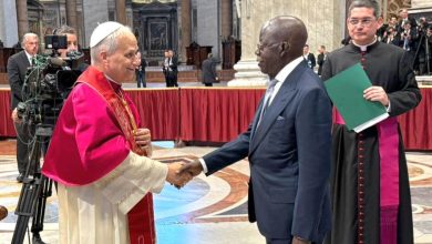 PHOTOS: Tinubu exchanges pleasantries with Pope Leo XIV
