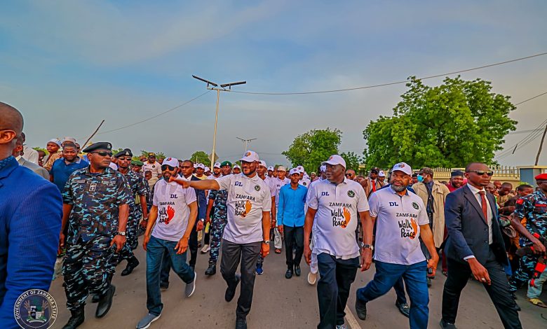Zamfara holds ‘Walk for Peace’ as gov expresses delight over improved security Zamfara holds ‘Walk for Peace’ as gov expresses delight over improved security