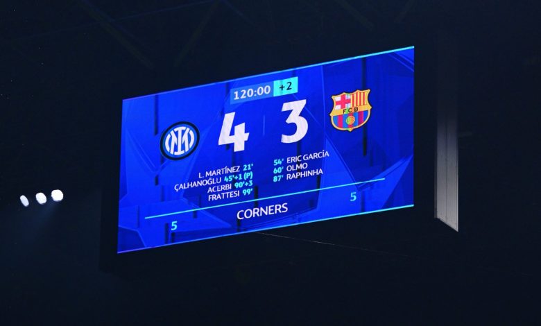 Inter overcome Barca in dramatic seven-goal showdown to reach Champions League final Inter overcome Barca in dramatic seven-goal showdown to reach Champions League final