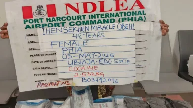 NDLEA Nabs Iran-Bound Woman With Cocaine Hidden In Private Part
