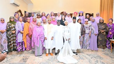 President Tinubu stands as waliyi for Katsina gov’s daughter at wedding