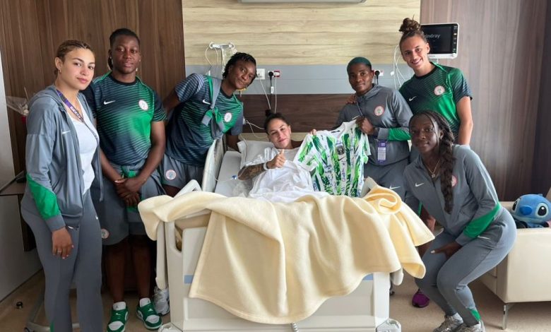 WAFCON: Super Falcons visit injured Banyana star Gabriela Salgado WAFCON: Super Falcons visit injured Banyana star Gabriela Salgado
