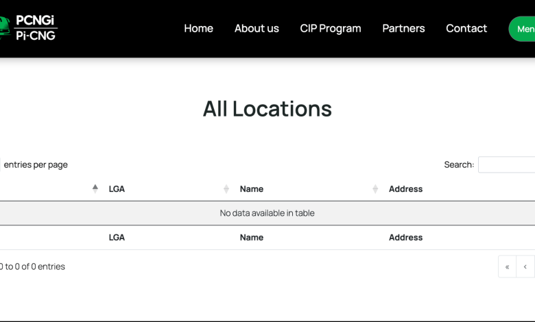 After PREMIUM TIMES report, list of over 300 CNG conversion centres disappears from PICNG website After PREMIUM TIMES report, list of over 300 CNG conversion centres disappears from PICNG website