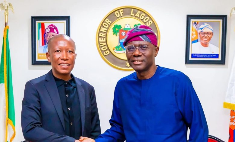 Controversial South African opposition figure, Julius Malema, visits Sanwo-Olu in Lagos Controversial South African opposition figure, Julius Malema, visits Sanwo-Olu in Lagos