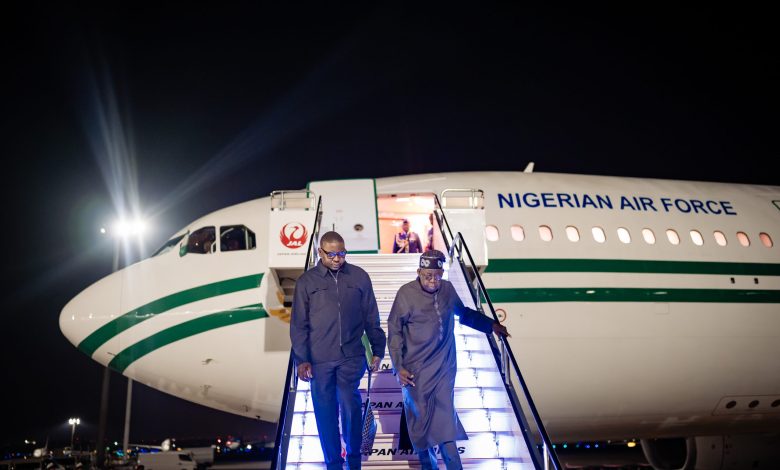 Tinubu arrives in Japan Tinubu arrives in Japan