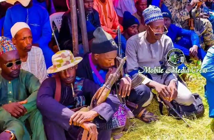 PHOTOS: Wanted Katsina terrorists hold peace talks